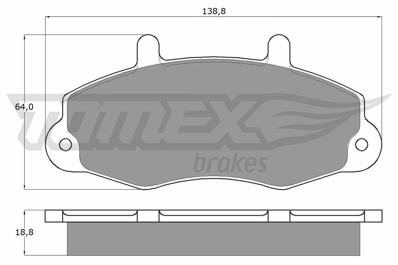 Sada brzdových destiček, kotoučová brzda TOMEX Brakes